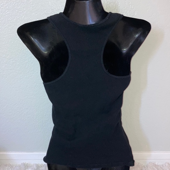 Guess Bedazzled Black Razorback Tank Top - Picture 3 of 4